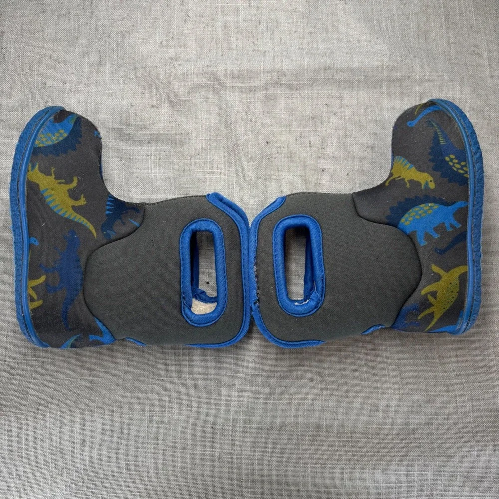Bogs Baby Dinosaur Waterproof Insulated Snow Boots Blue Black Toddler Size 5